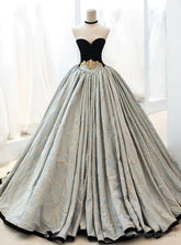 Vintage Ball Gown Strapless Porm Dress